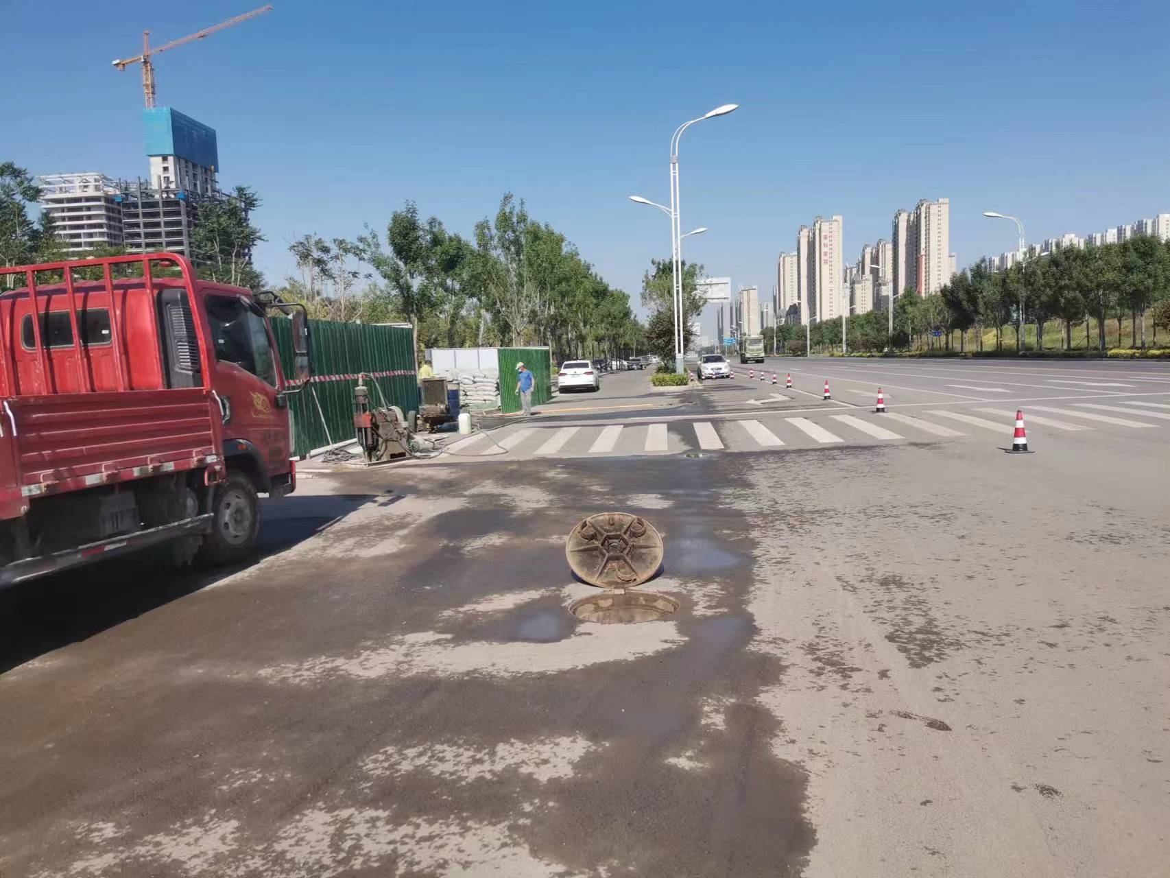 元宝山路面地基沉降注浆